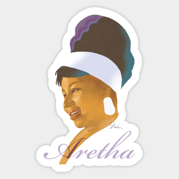 Aretha Franklin Sticker by TrevorIrvin